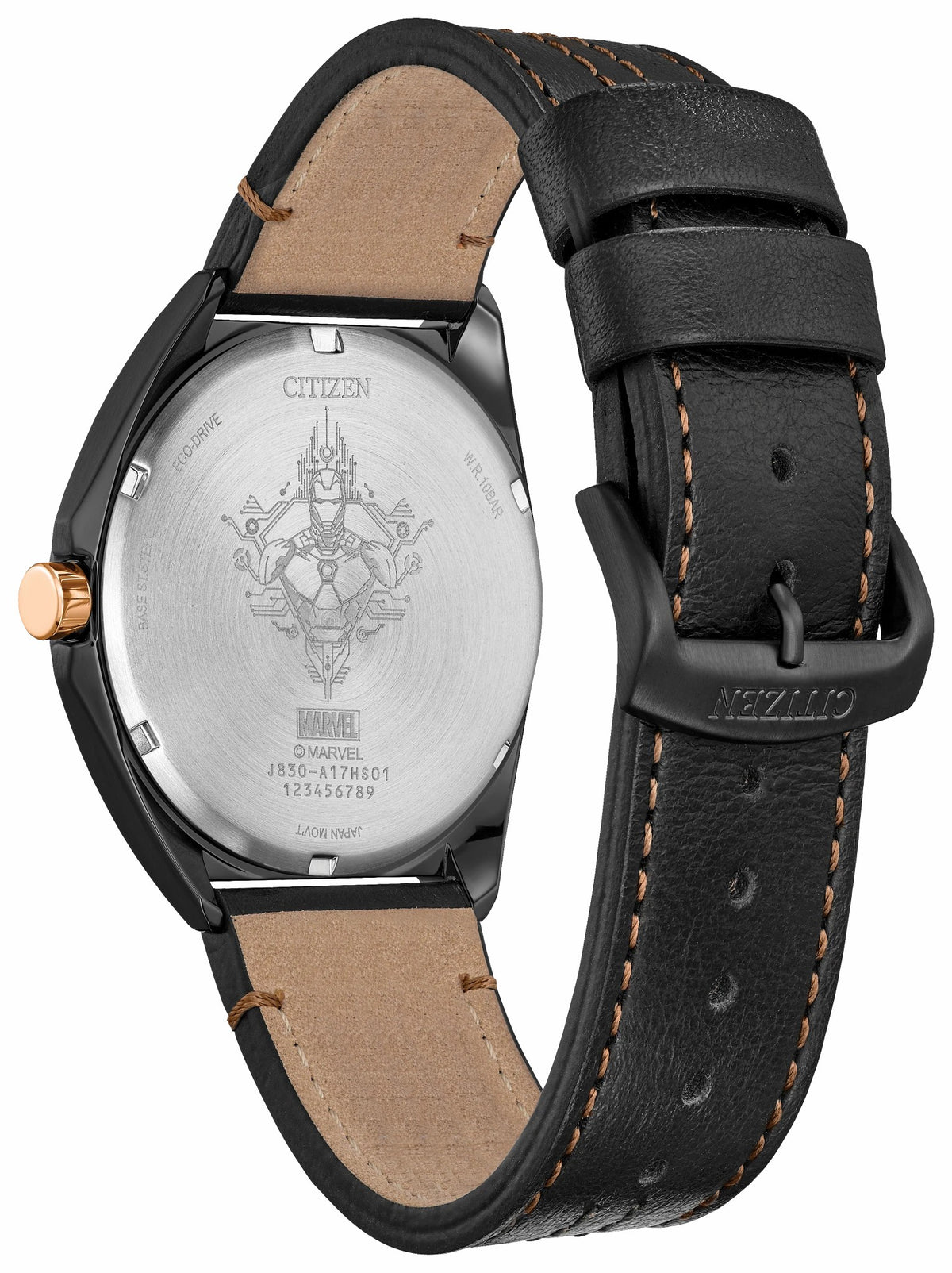 Citizen Tony Stark '63 Black Dial Leather Strap AW2075-05W