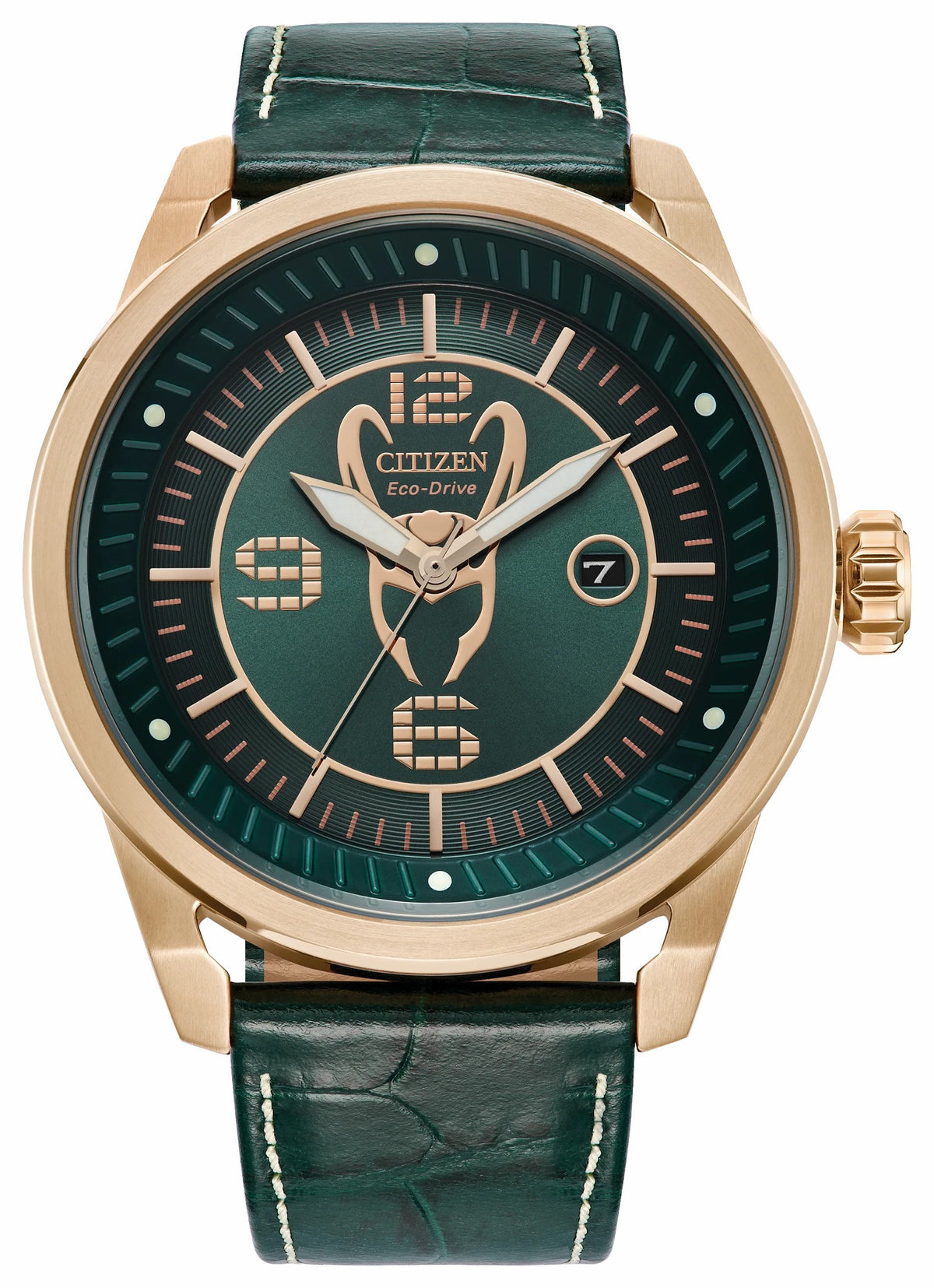 Citizen Loki Green Dial Leather Strap AW1363-06W