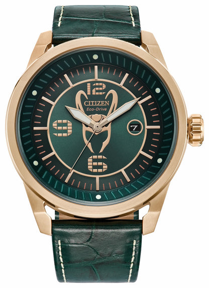 Citizen Loki Green Dial Leather Strap AW1363-06W