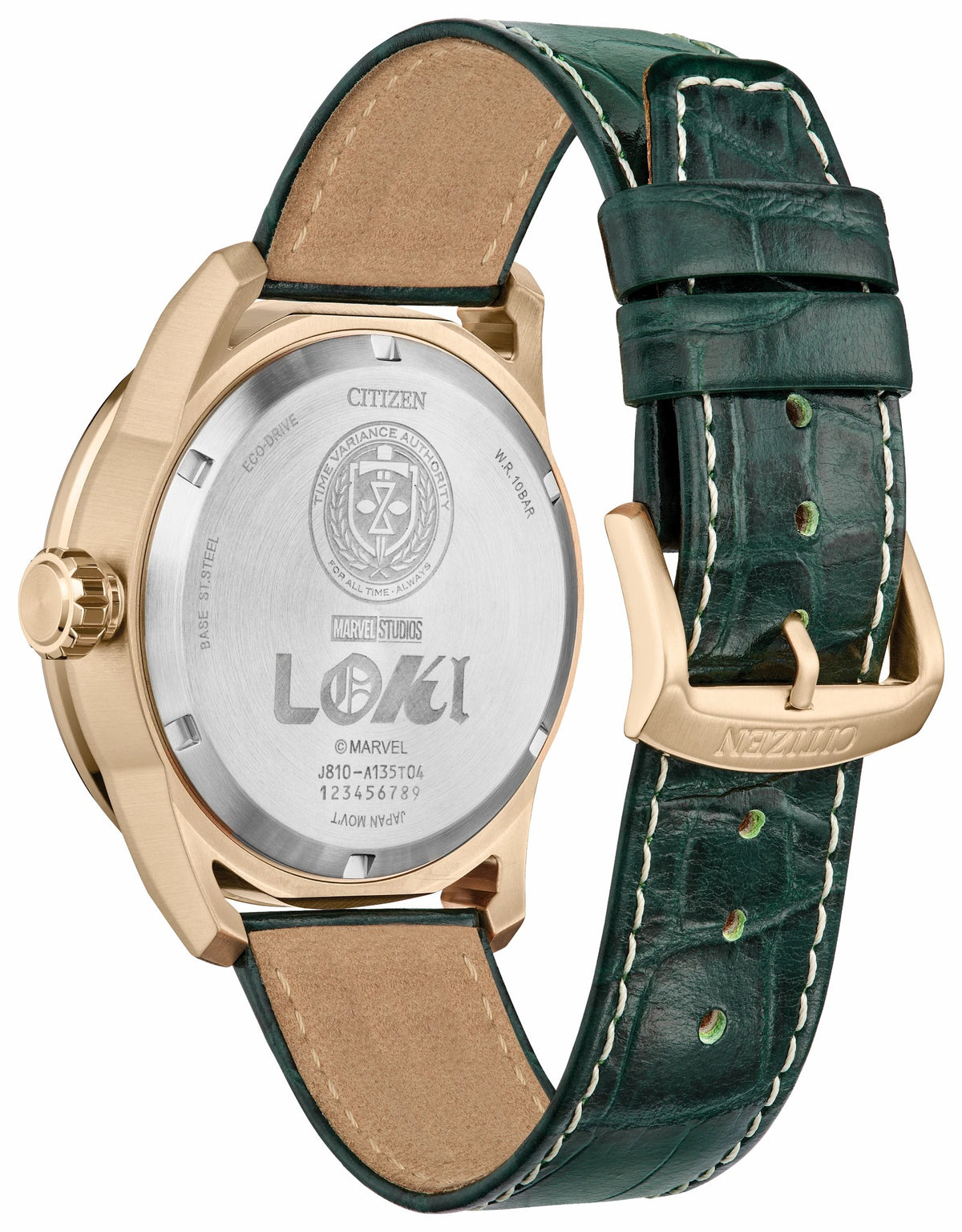 Citizen Loki Green Dial Leather Strap AW1363-06W