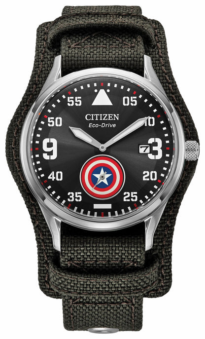 Citizen Captain America Forever Black Dial CORDURA® Strap BV1140-00W