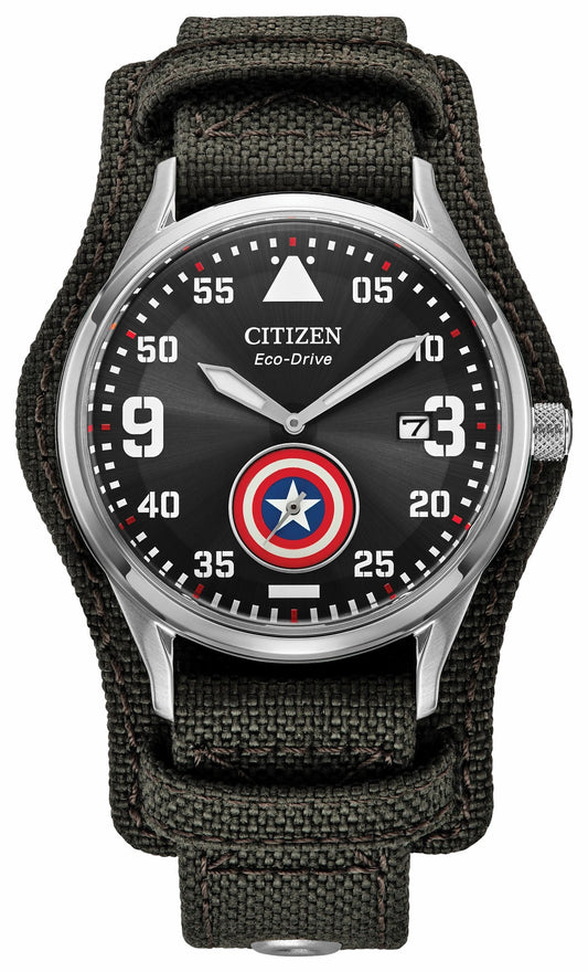 Citizen Captain America Forever Black Dial CORDURA® Strap BV1140-00W