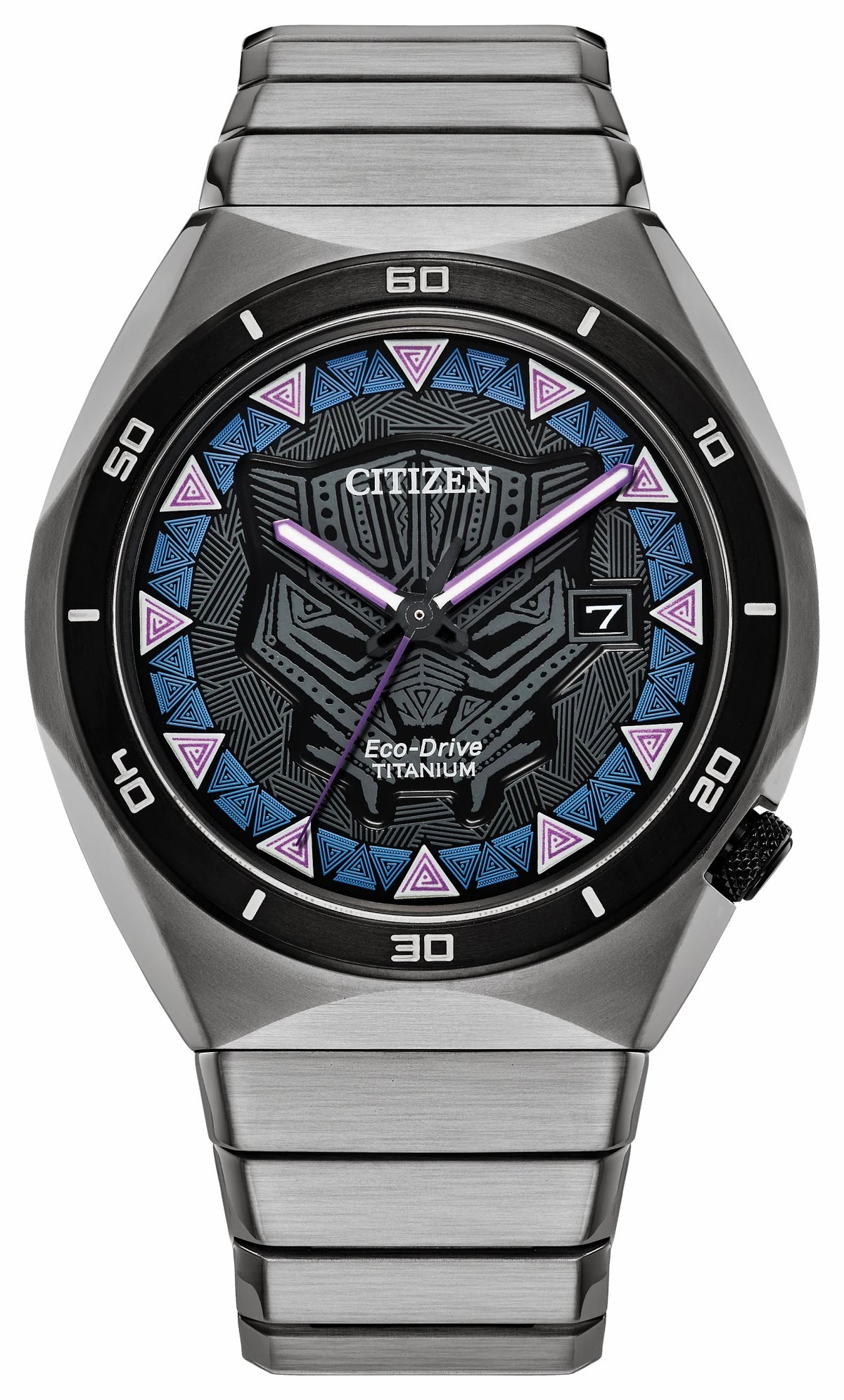 Citizen Black Panther Black Dial Super Titanium Bracelet AW1668-50W