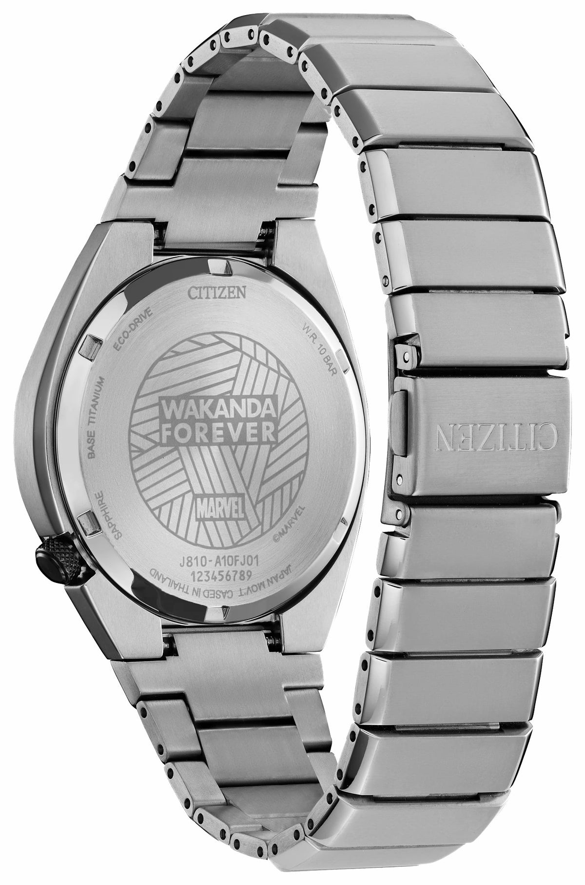 Citizen Black Panther Black Dial Super Titanium Bracelet AW1668-50W