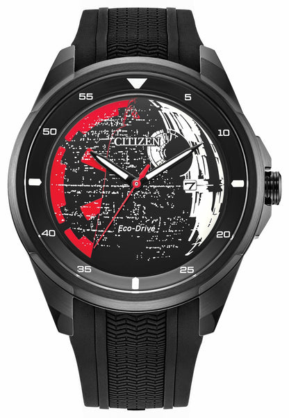 Citizen Death Star, Vader's Shadow Black Dial Silicone Strap AW1606-06W