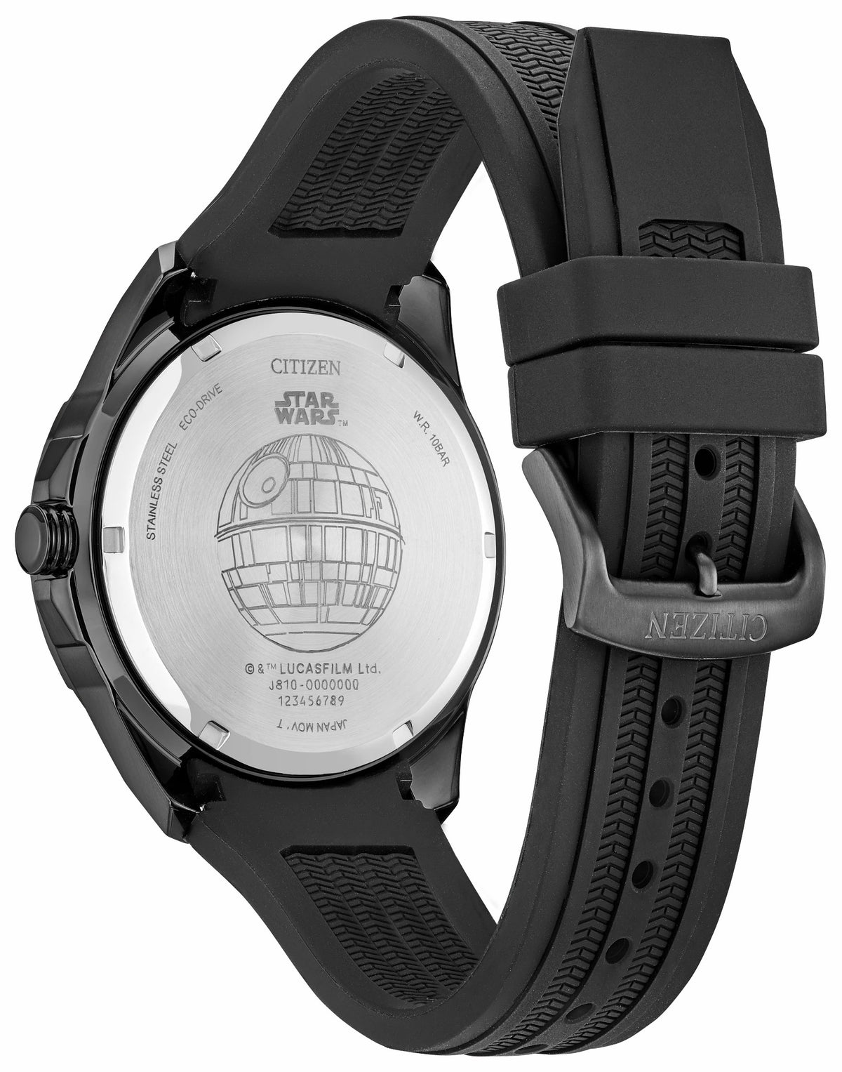 Citizen Death Star, Vader's Shadow Black Dial Silicone Strap AW1606-06W