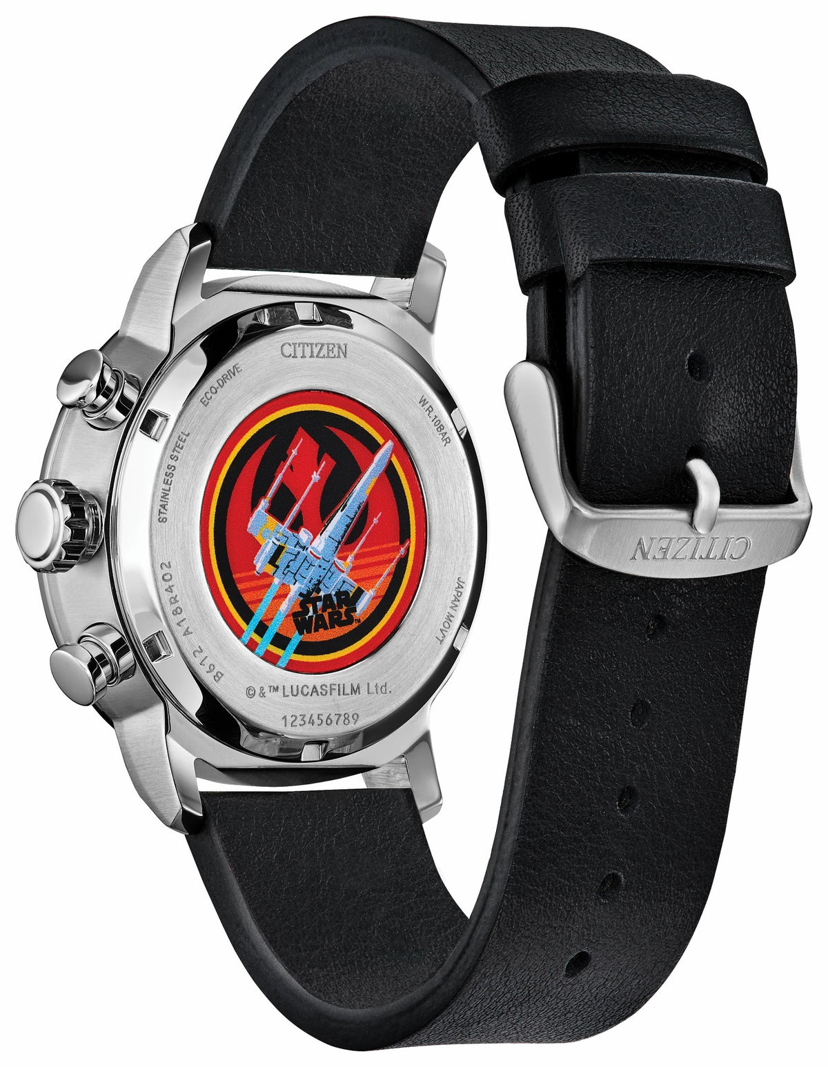 Citizen Rebel Starfighter Black Dial Leather Strap CA0870-43W