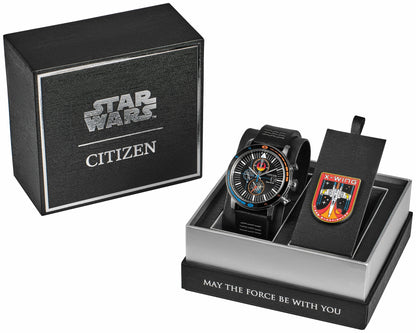 Citizen Rebel Starfighter Black Dial Leather Strap CA0870-43W