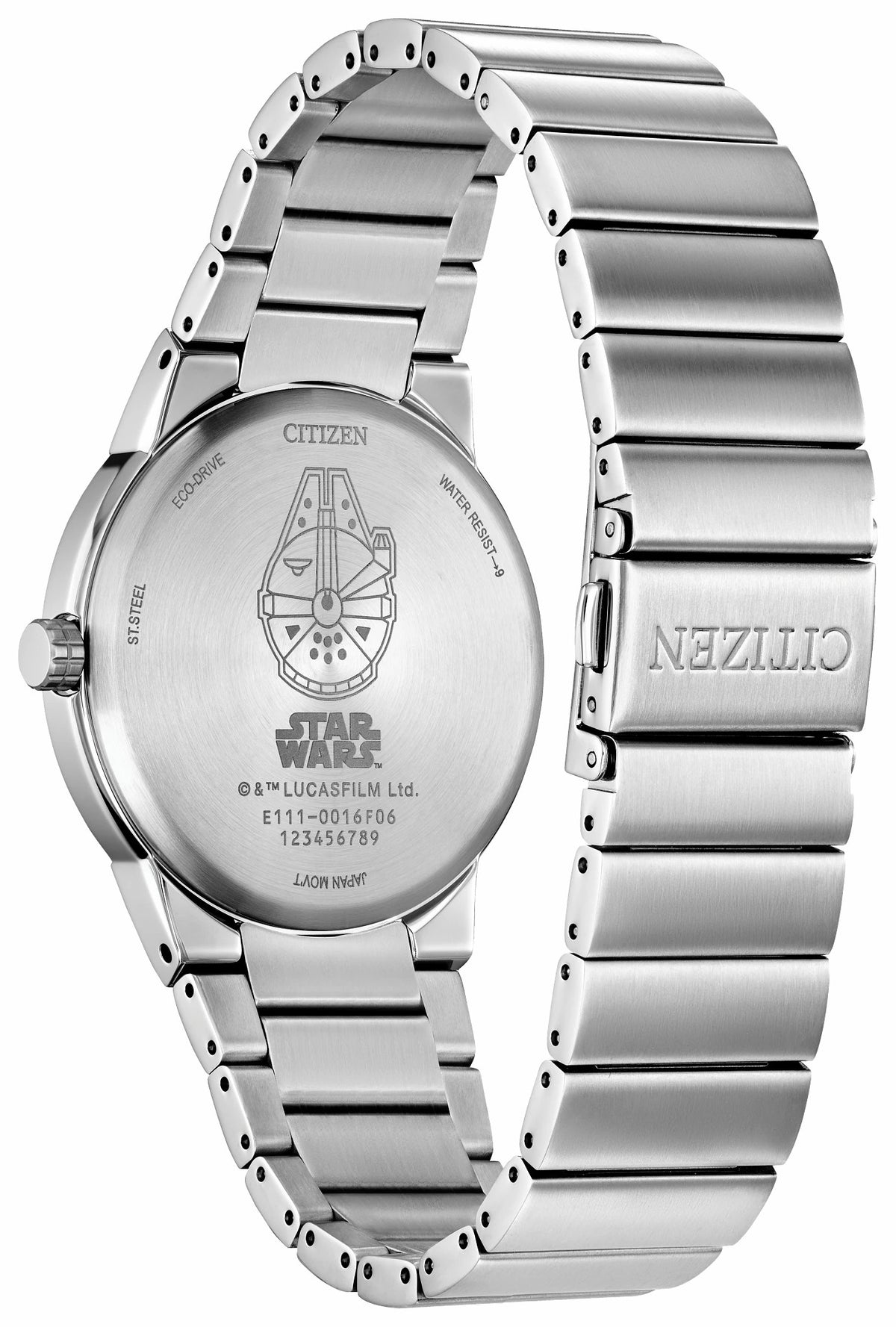 Citizen Millennium Falcon Hyperdrive Black Dial Stainless Steel Bracelet BM7581-59W