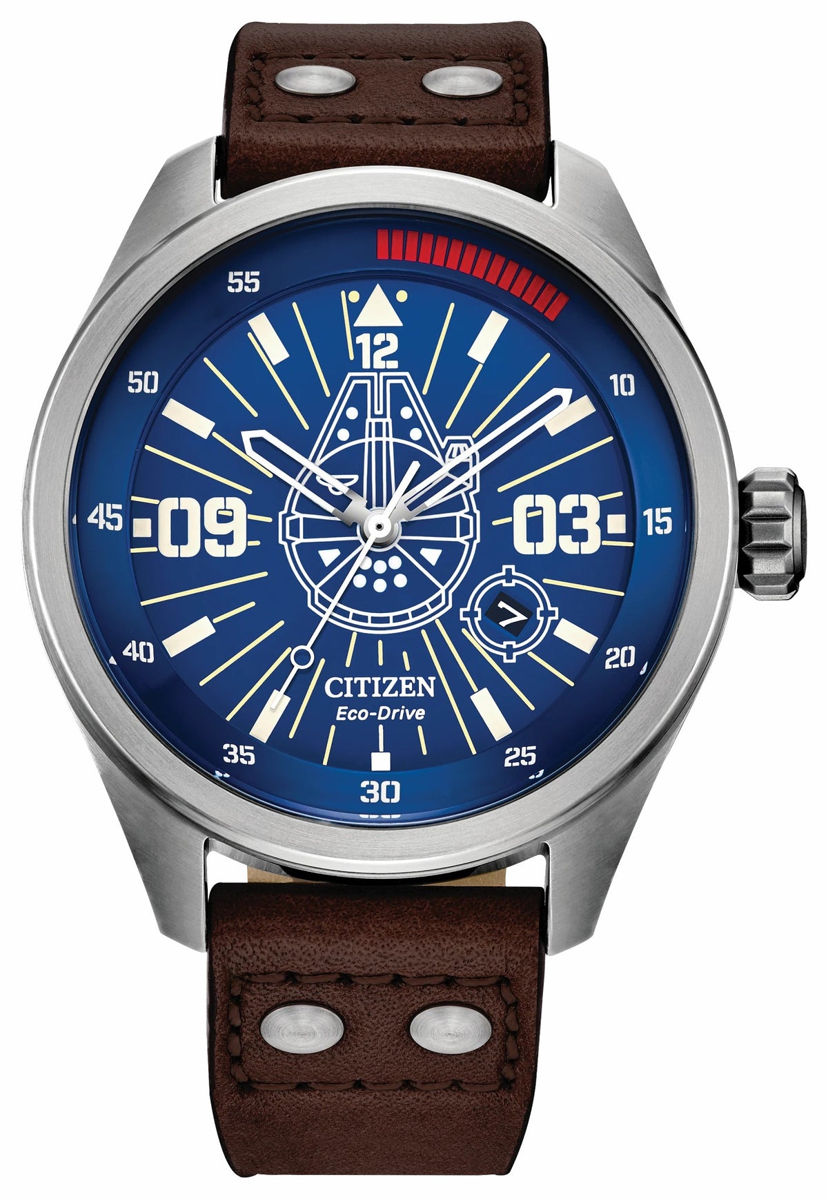 Citizen Han Solo Blue Dial Leather Strap AW5009-03W