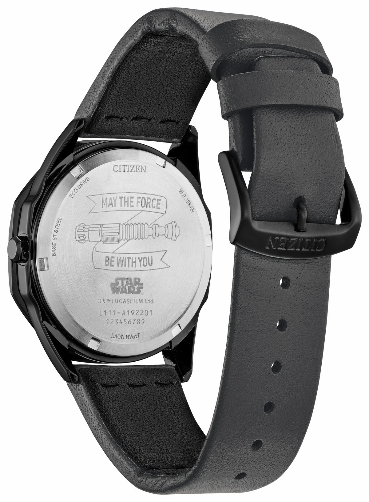 Citizen Jedi Master Black Dial Leather Strap BM7498-00W
