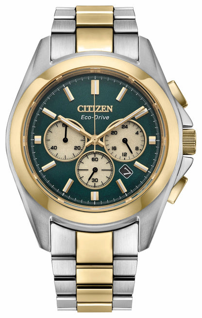 Citizen Sport Luxury Green Dial Stainless Steel Bracelet CA4684-54X