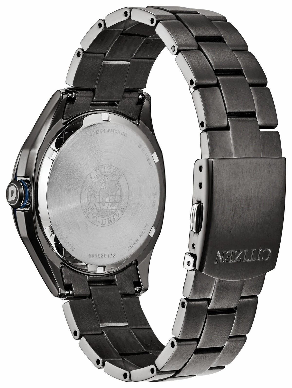 Citizen Citizen WDR Eco-Drive Black Blue Dial Stainless Steel Watch