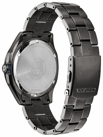 Citizen Citizen WDR Eco-Drive Black Blue Dial Stainless Steel Watch