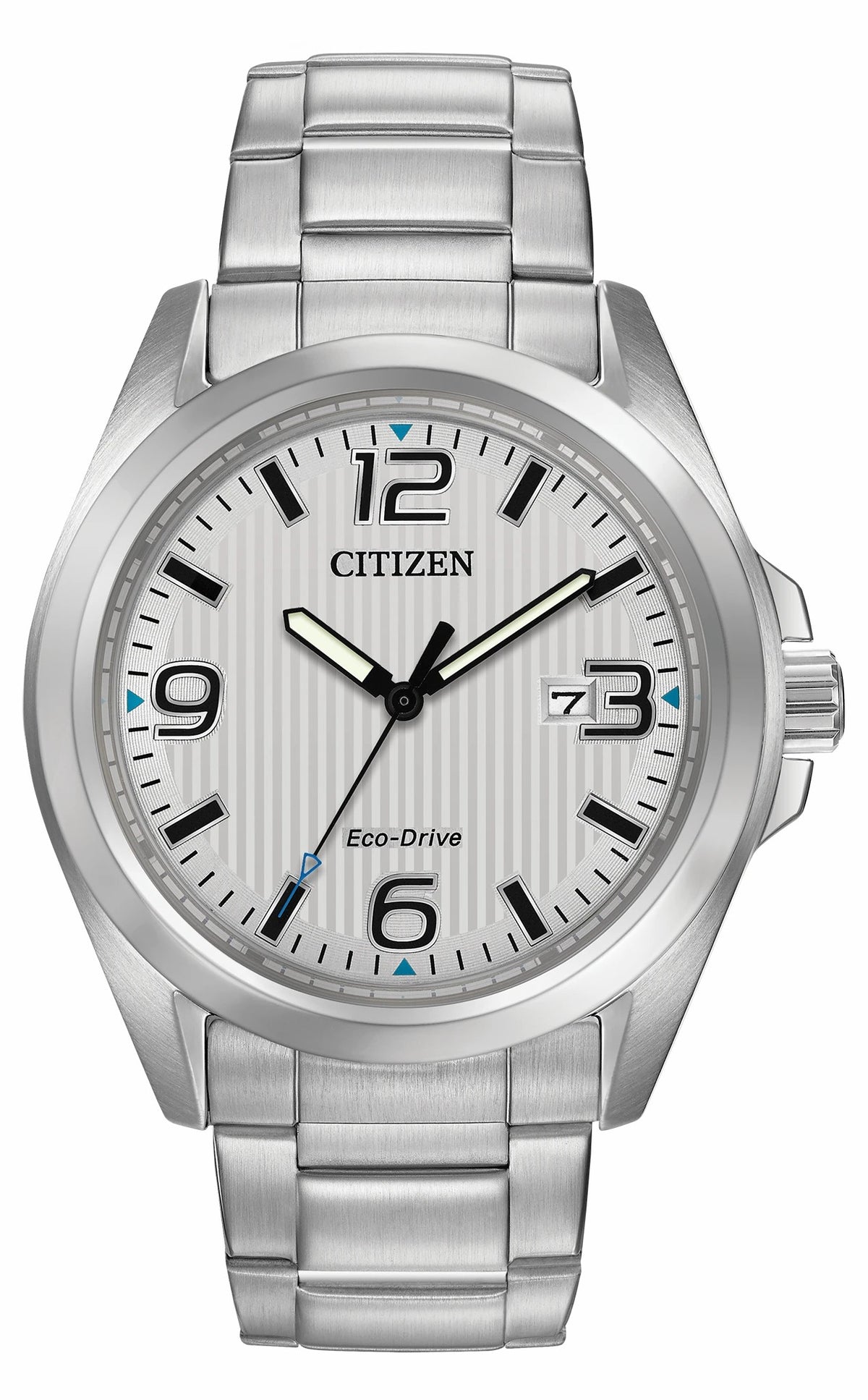 Citizen Chandler - Men's Eco-Drive Silver Stainless Steel Date Watch