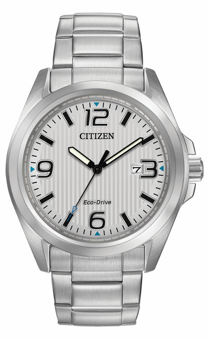Citizen Chandler - Men's Eco-Drive Silver Stainless Steel Date Watch