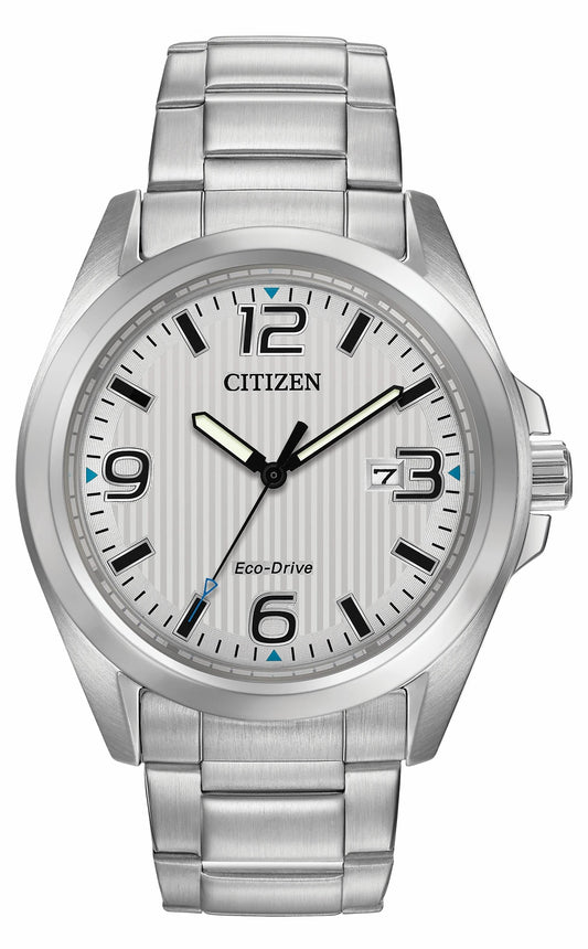 Citizen Chandler - Men's Eco-Drive Silver Stainless Steel Date Watch