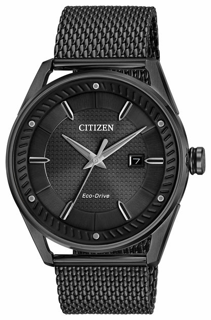 Citizen CTO -Men's Eco-Drive BM6988-57E Black Mesh Strap Watch
